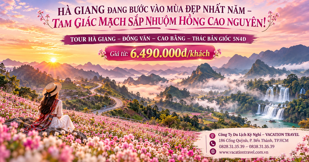 HÀ GIANG MÙA HOA TAM GIÁC MẠCH – MÙA ĐẸP NHẤT TRÊN CAO NGUYÊN ĐÁ